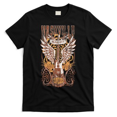 Nashville Tennessee Guitar Country Music City Guitarist Gift T-Shirt