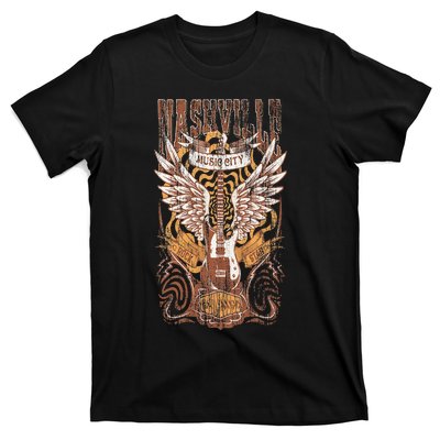 Nashville Tennessee Guitar Country Music City Guitarist Gift T-Shirt