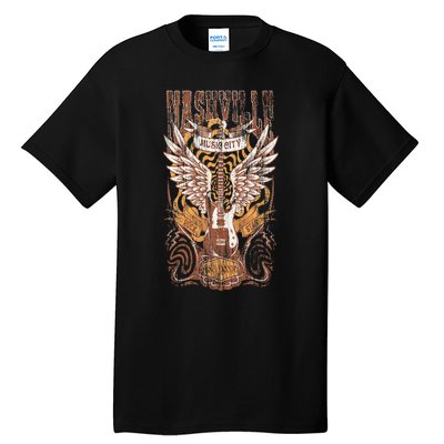 Nashville Tennessee Guitar Country Music City Guitarist Gift Tall T-Shirt