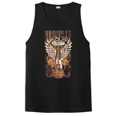 Nashville Tennessee Guitar Country Music City Guitarist Gift PosiCharge Competitor Tank