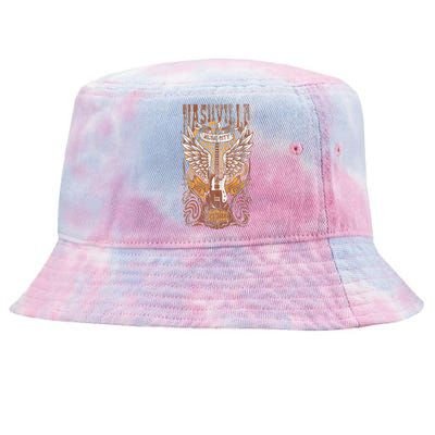 Nashville Tennessee Guitar Country Music City Guitarist Gift Tie-Dyed Bucket Hat