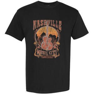 Nashville Tennessee Guitar Country Music City Garment-Dyed Heavyweight T-Shirt