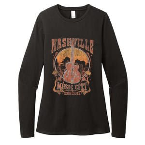 Nashville Tennessee Guitar Country Music City Womens CVC Long Sleeve Shirt