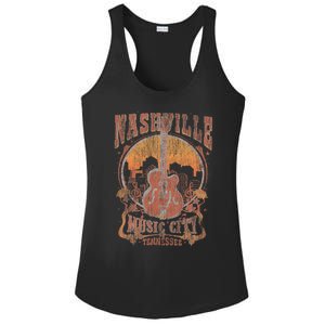 Nashville Tennessee Guitar Country Music City Ladies PosiCharge Competitor Racerback Tank