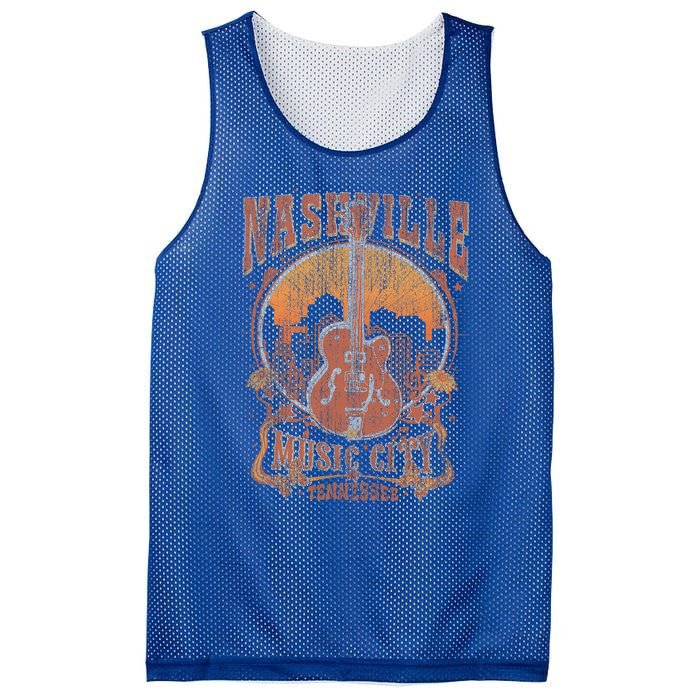 Nashville Tennessee Guitar Country Music City Mesh Reversible Basketball Jersey Tank