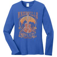 Nashville Tennessee Guitar Country Music City Ladies Long Sleeve Shirt