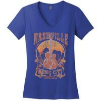 Nashville Tennessee Guitar Country Music City Women's V-Neck T-Shirt