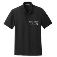 Nebraska The Good Life Vintage Road Sign Dry Zone Grid Polo