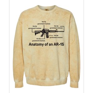 Not The Governments Business Anatomy Of An Ar15 Colorblast Crewneck Sweatshirt