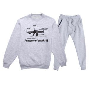 Not The Governments Business Anatomy Of An Ar15 Premium Crewneck Sweatsuit Set