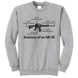 Not The Governments Business Anatomy Of An Ar15 Tall Sweatshirt