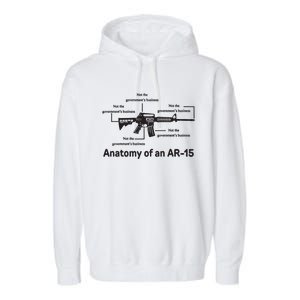 Not The Governments Business Anatomy Of An Ar15 Garment-Dyed Fleece Hoodie