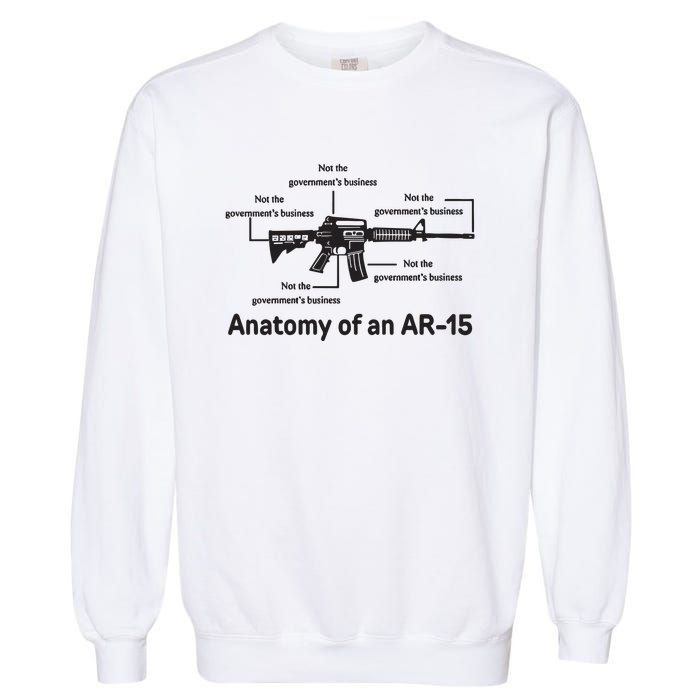 Not The Governments Business Anatomy Of An Ar15 Garment-Dyed Sweatshirt