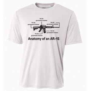 Not The Governments Business Anatomy Of An Ar15 Cooling Performance Crew T-Shirt