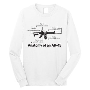 Not The Governments Business Anatomy Of An Ar15 Long Sleeve Shirt