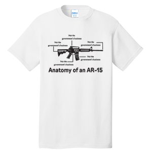 Not The Governments Business Anatomy Of An Ar15 Tall T-Shirt