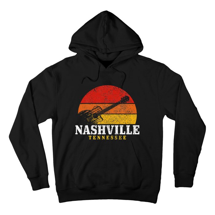 Nashville Tennessee Guitar Player Country Music City Vintage Hoodie