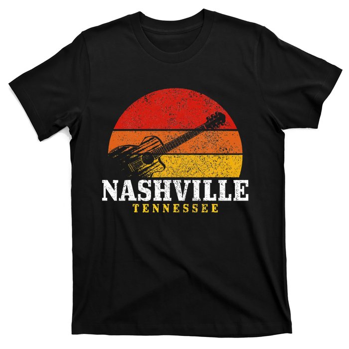 Nashville Tennessee Guitar Player Country Music City Vintage T-Shirt