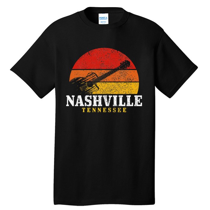 Nashville Tennessee Guitar Player Country Music City Vintage Tall T-Shirt