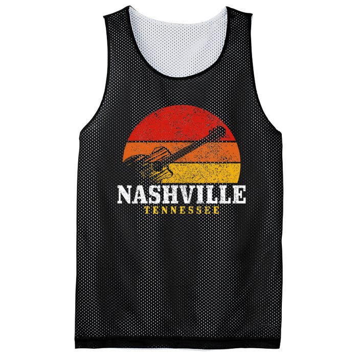 Nashville Tennessee Guitar Player Country Music City Vintage Mesh Reversible Basketball Jersey Tank