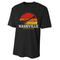 Nashville Tennessee Guitar Player Country Music City Vintage Performance Sprint T-Shirt