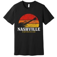 Nashville Tennessee Guitar Player Country Music City Vintage Premium T-Shirt