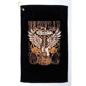 Nashville Tennessee Guitar Country Music City Guitarist Gift Platinum Collection Golf Towel