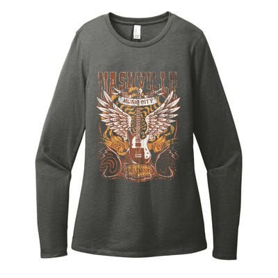 Nashville Tennessee Guitar Country Music City Guitarist Gift Womens CVC Long Sleeve Shirt