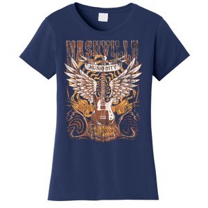 Nashville Tennessee Guitar Country Music City Guitarist Gift Women's T-Shirt