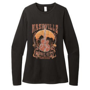 Nashville Tennessee Guitar Country Music City Guitarist Gift Womens CVC Long Sleeve Shirt