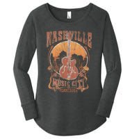 Nashville Tennessee Guitar Country Music City Guitarist Gift Women's Perfect Tri Tunic Long Sleeve Shirt