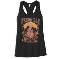 Nashville Tennessee Guitar Country Music City Guitarist Gift Women's Racerback Tank