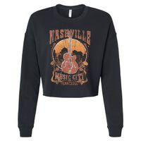 Nashville Tennessee Guitar Country Music City Guitarist Gift Cropped Pullover Crew