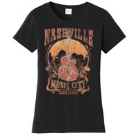 Nashville Tennessee Guitar Country Music City Guitarist Gift Women's T-Shirt