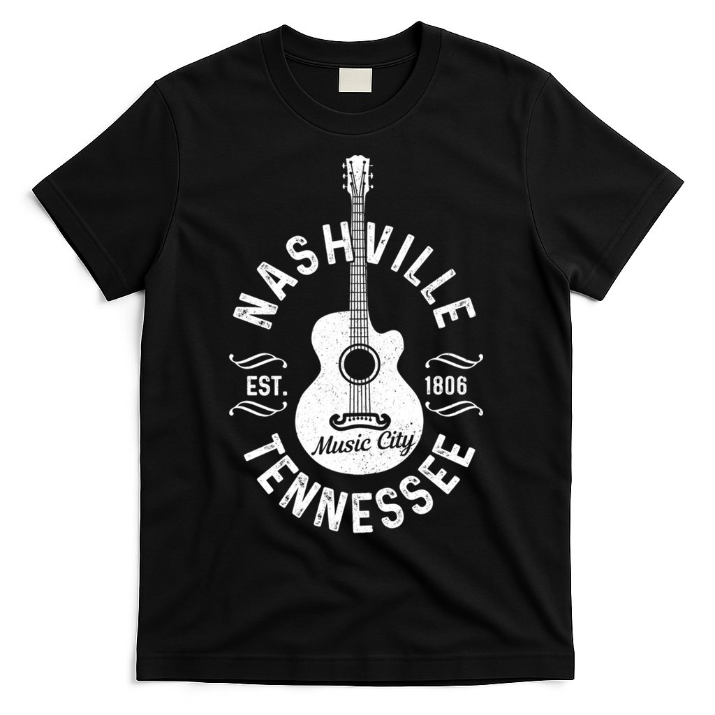 Nashville Tennessee Guitar Country Music City Souvenir Gift T-Shirt