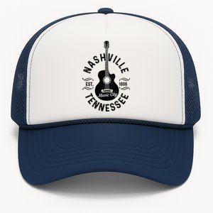 Nashville Tennessee Guitar Country Music City Souvenir Gift Trucker Hat