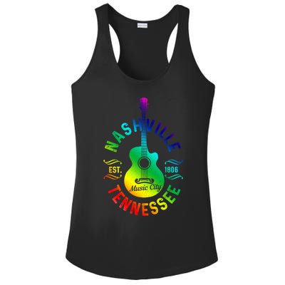 Nashville Tennessee Guitar Country Music City Souvenir Gift Cute Gift Ladies PosiCharge Competitor Racerback Tank