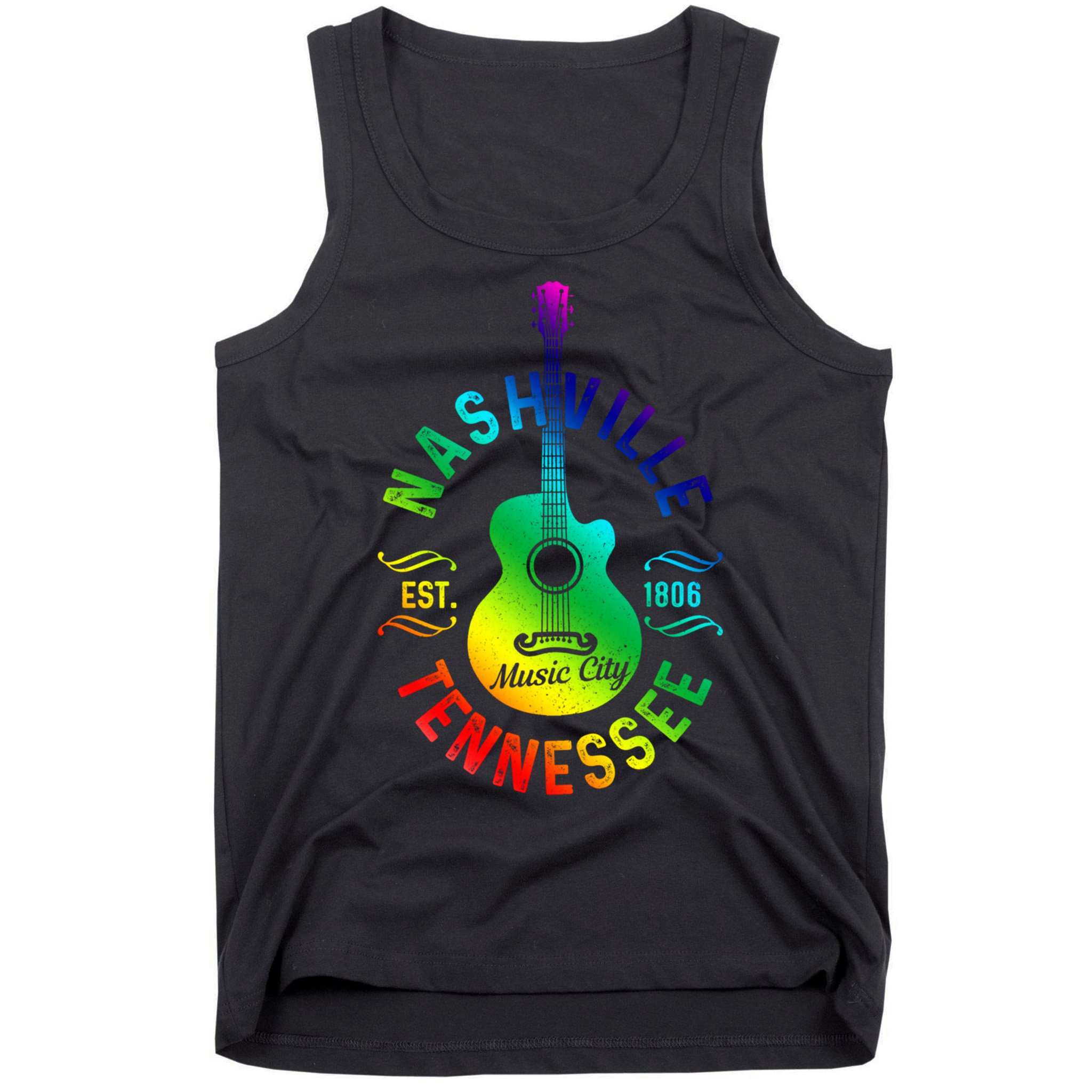 Nashville Tennessee Guitar Country Music City Souvenir Gift Cute Gift Tank Top