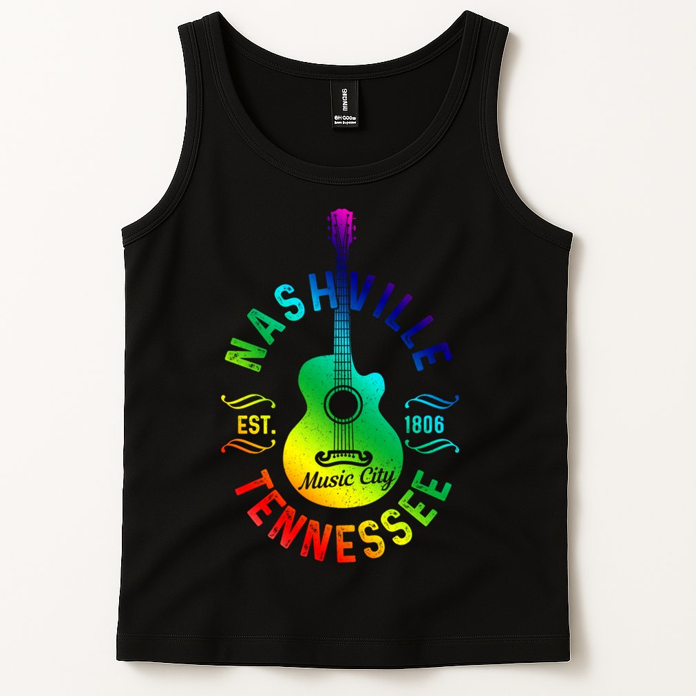 Nashville Tennessee Guitar Country Music City Souvenir Gift Cute Gift Tank Top