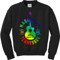 Nashville Tennessee Guitar Country Music City Souvenir Gift Cute Gift Kids Sweatshirt