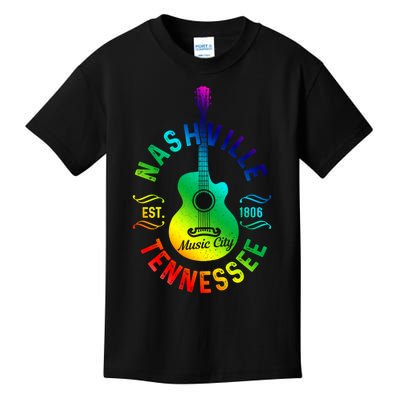 Nashville Tennessee Guitar Country Music City Souvenir Gift Cute Gift Kids T-Shirt