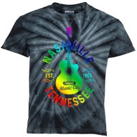 Nashville Tennessee Guitar Country Music City Souvenir Gift Cute Gift Kids Tie-Dye T-Shirt