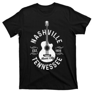 Nashville Tennessee Guitar Country Music City Souvenir T-Shirt