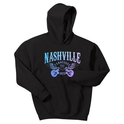 Nashville Tennessee Guitar Player Vintage Country Music City Kids Hoodie