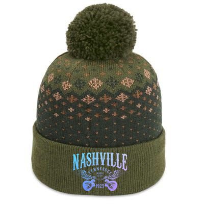 Nashville Tennessee Guitar Player Vintage Country Music City The Baniff Cuffed Pom Beanie