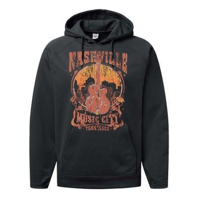 Nashville Tennessee Guitar Country Music City Guitarist Gift Performance Fleece Hoodie