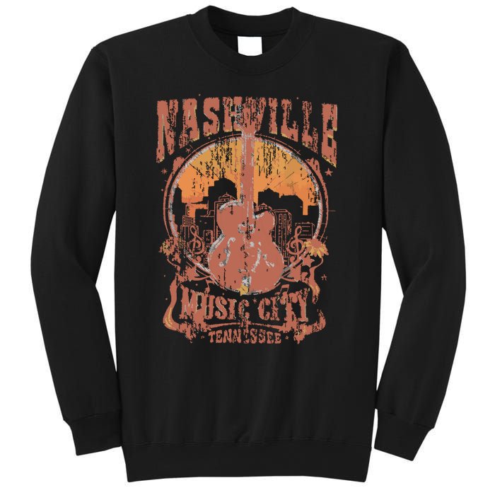 Nashville Tennessee Guitar Country Music City Guitarist Gift Sweatshirt