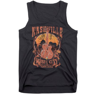 Nashville Tennessee Guitar Country Music City Guitarist Gift Tank Top