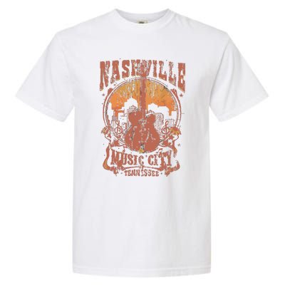 Nashville Tennessee Guitar Country Music City Guitarist Gift Garment-Dyed Heavyweight T-Shirt