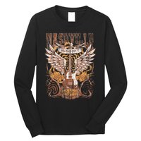 Nashville Tennessee Guitar Country Music City Guitarist Gift Long Sleeve Shirt